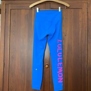 Lululemon size 4 Wunder train blue high rise tight NEW without tags, never worn